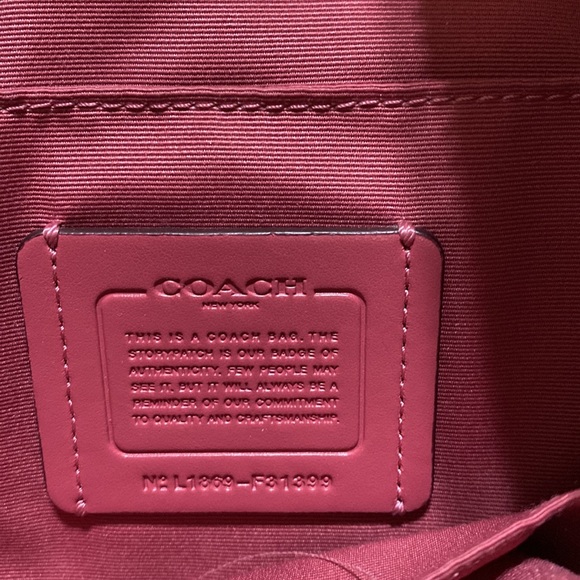 Coach Elle Hobo Pink Pebble Leather, Gold Accents - Picture 4 of 5